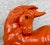1980s Vintage Hollywood Regency Large Orange Plaster Unicorn Sculpture For Sale - Image 5 of 10