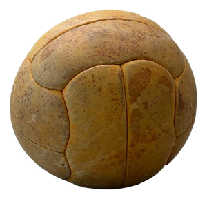 Vintage Leather Medicine Ball, 1940s
