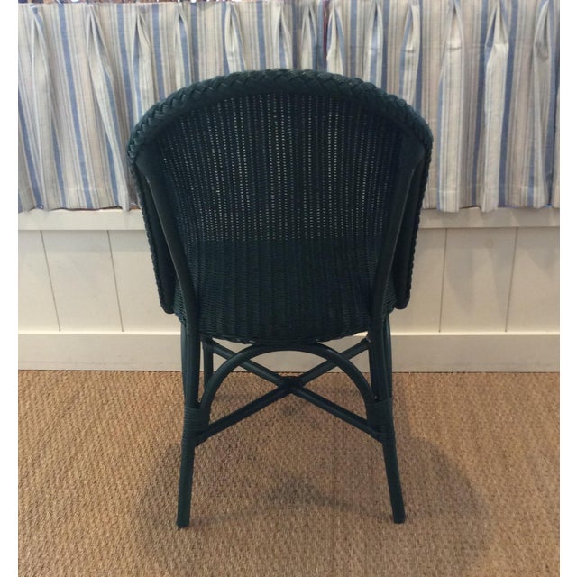 Vintage Green Wicker Chair Chairish