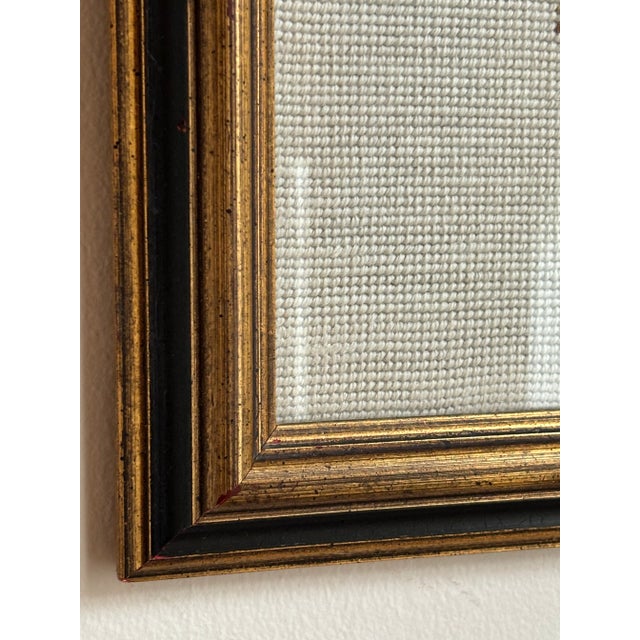 1969 Framed Needlepoint After Gainsborough's "The Blue Boy" For Sale - Image 4 of 11