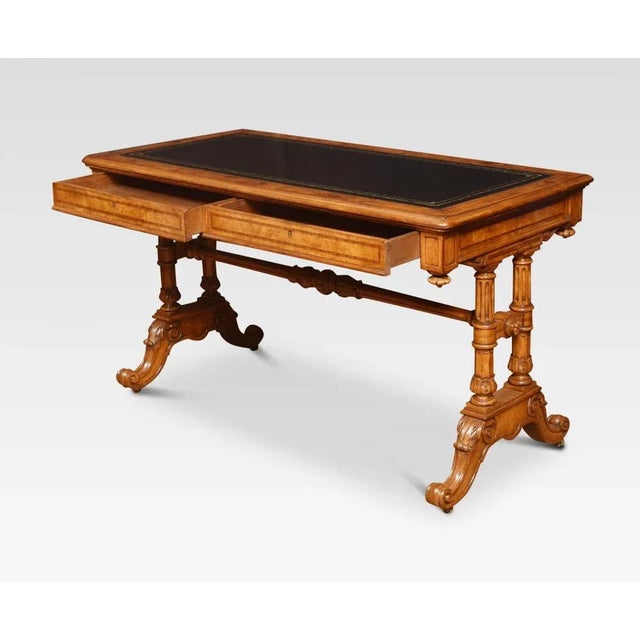 Walnut Writing Desk in the style of Gillows For Sale - Image 12 of 12