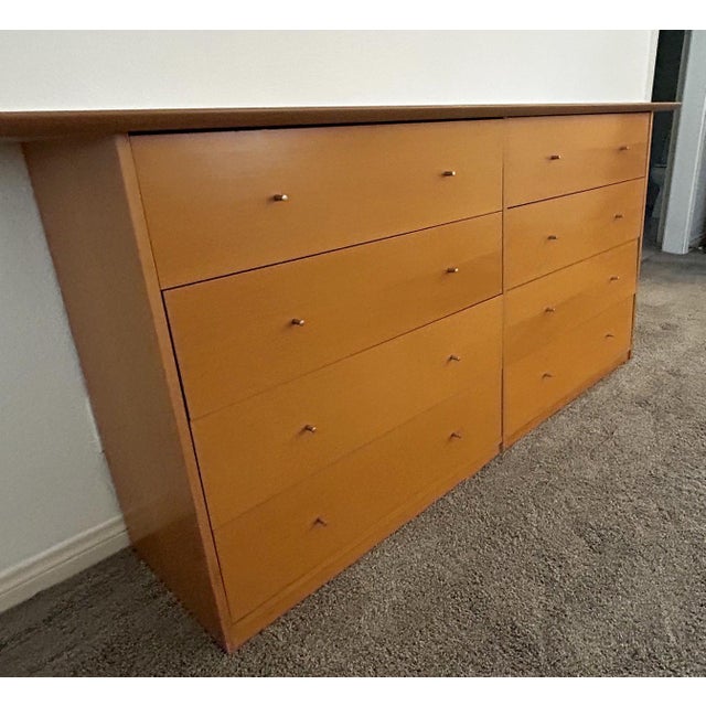 Mid-Century Modern Scandinavian Beech Dresser & Pair of Nightstands, 3 Pieces For Sale - Image 13 of 13