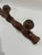 Brown Vintage 1960s French Four Peg Faux Bamboo Wooden Coat Hat Rack For Sale - Image 8 of 17