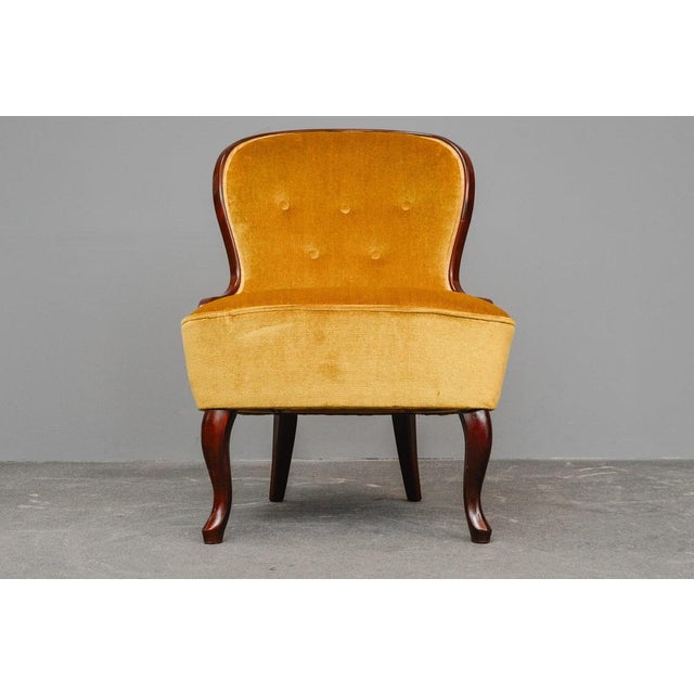 Mid-Century Armchairs in Yellow, Mid-20th Century, Set of 2 For Sale - Image 16 of 18