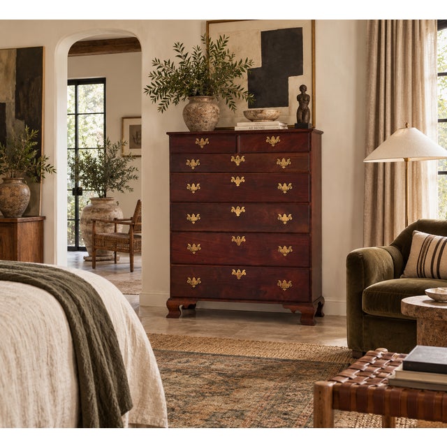 Chippendale Chippendale-Style Black Walnut Tall Chest of Drawers, 1930s For Sale - Image 3 of 17