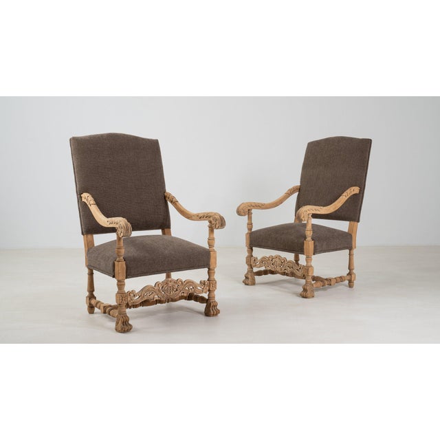 Wood 19th Century France Tan Wood Armchair For Sale - Image 7 of 11