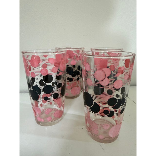 Vintage 1950s Hazel-Atlas "Atomic" Tallboy Tumbler Glasses - Set of 4 For Sale - Image 11 of 11