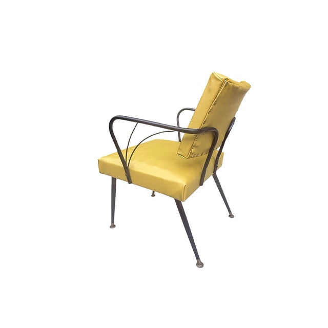 1970s Pair of Vintage Viko Mid-Century Modern Mustard Yellow Armchairs, Circa 1975 For Sale - Image 5 of 13