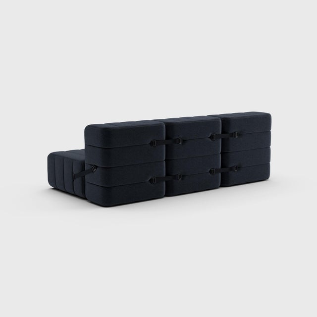 Contemporary Flexible Three-Seater Sofa by Ambivalenz, Set of 6 For Sale - Image 3 of 5