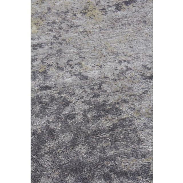 Revin Silver Hand loom Bamboo/Silk Area Rug - 10'x14' For Sale In Los Angeles - Image 6 of 11