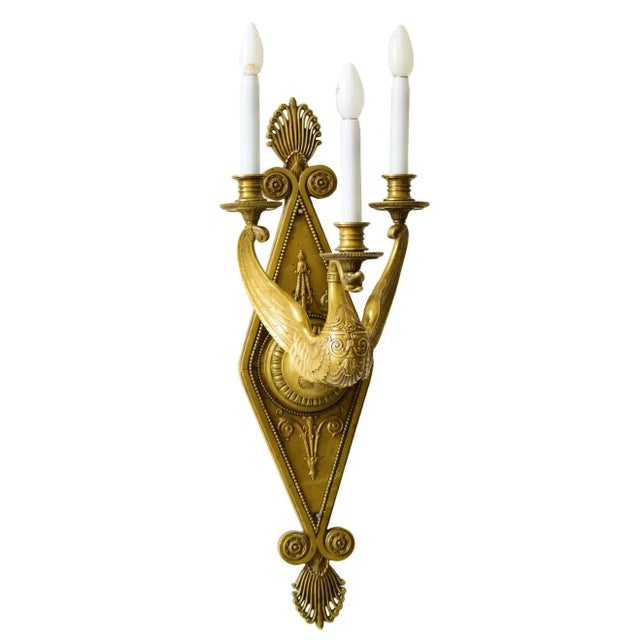 Very Large Wall Lamp with Swan Figure For Sale - Image 10 of 10