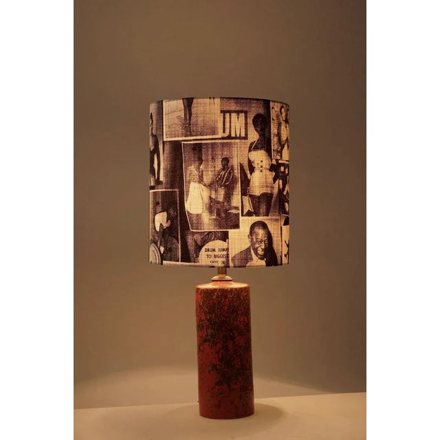 Mid-Century Hungarian Studio Ceramic Table Lamp, 1950s For Sale - Image 9 of 10