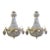 Late 20th Century Vintage French Louis XVI Gold Bronze Deer Chandeliers - Pair For Sale - Image 5 of 18