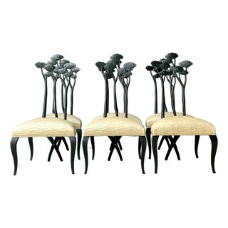 Vintage Christopher Guy Art Nouveau Style Dining Chairs - Set of 6 For Sale