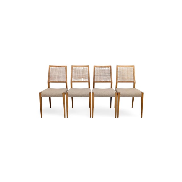 Vintagw Chairs with Birch Cane Weave, Set of 4 For Sale - Image 12 of 12
