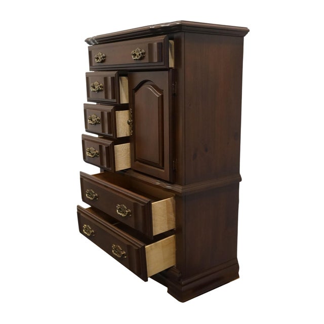 Elkin Collection Solid Knotty Pine Rustic Americana 41" Chest on Chest 70-117 For Sale In Kansas City - Image 6 of 12