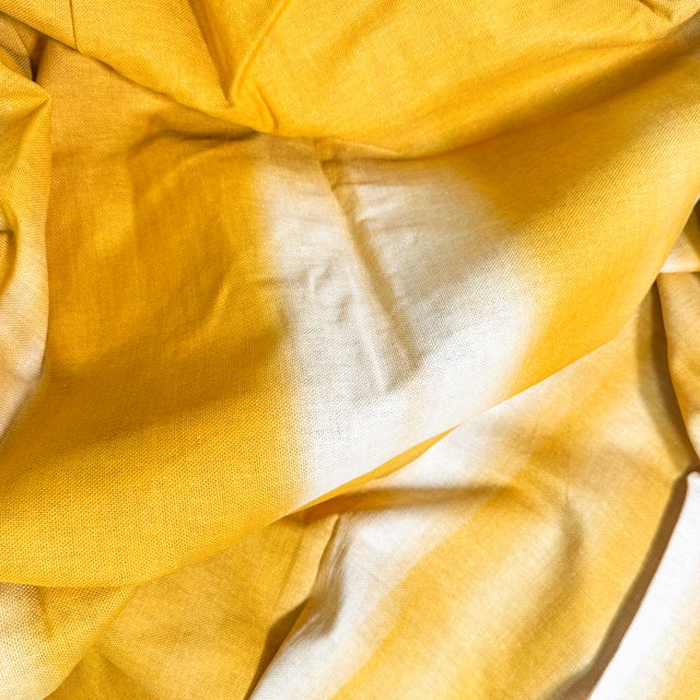 Mid-Century Modern Vintage MCM Marigold Pleated Curtain Panels - 4 Panels For Sale - Image 3 of 3