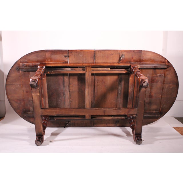 Baroque Style Elm Wood Dining Room Table For Sale - Image 13 of 13