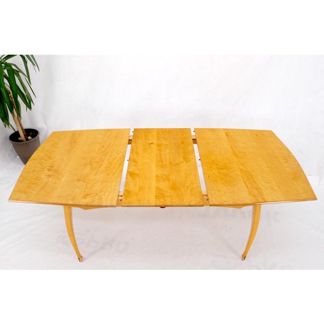 Late 20th Century Solid Curly Maple Table 6 Chairs Bench Hand Made Jointly Studio Dining Set For Sale - Image 6 of 18