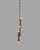 Vesta pendant lamp by schwung dimensions: ø 20 x h 192,3 cm materials: triplex opax transparent glass, lacquered burnished...