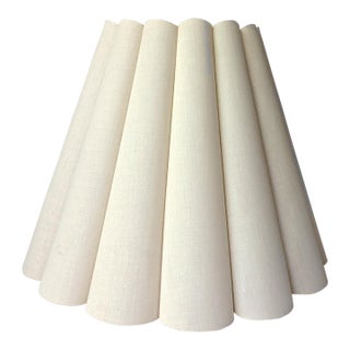 20" Large Vintage Fluted Lampshade For Sale
