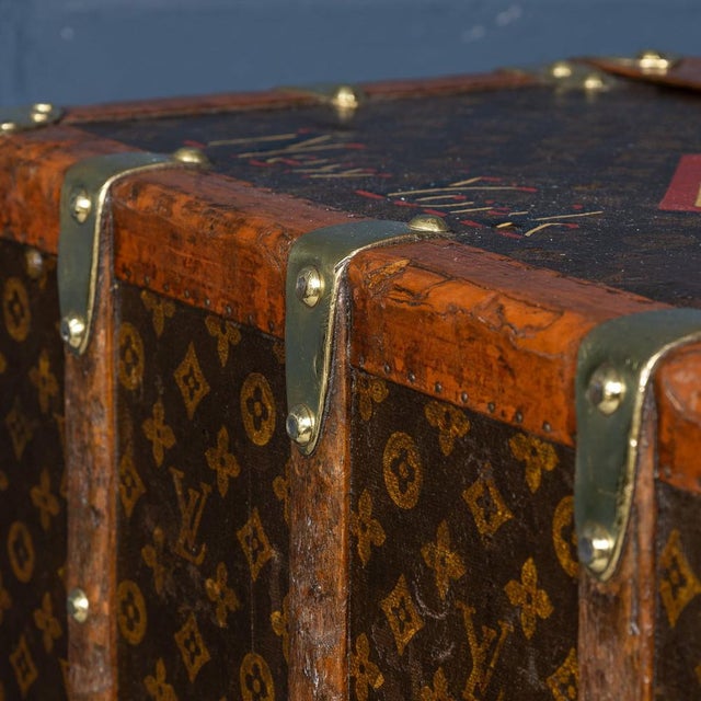 Metal Wardrobe Trunk in Monogram Canvas from Louis Vuitton, France, 1930s For Sale - Image 7 of 18