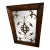 Rare Vintage, Antiqued Metal Overlain Oak Framed, Floral Scroll-Worked, Accent Wall Mirror (30” X 20”) For Sale