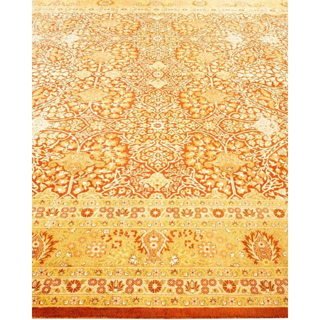Solo Rugs Mogul, One-of-a-Kind Hand-Knotted Area Rug in Orange, 8' 2" x 10' 2" For Sale - Image 4 of 8