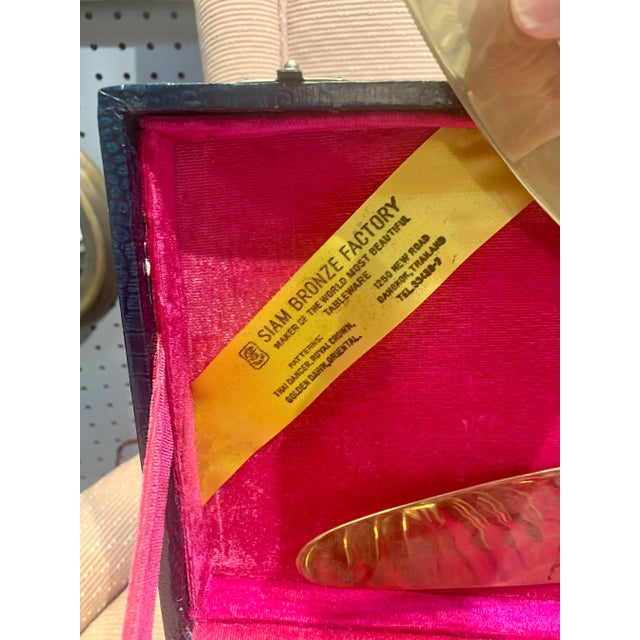 Mid-Century Modern Mid-Century Siam Brass Bronze Dessert Set- 20 Pieces For Sale - Image 3 of 9