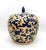 Chinoiserie Large Cobalt Blue and Gold Lidded Ginger Jar, Chinese Porcelain, Late 20th Century - Chinoiserie, Hollywood Regency, Classic Elegance For Sale - Image 3 of 12