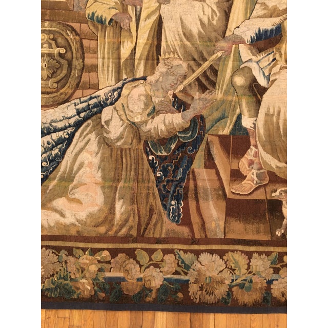 Antique 18th Century Flemish Biblical Tapestry For Sale - Image 11 of 11