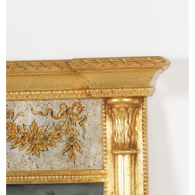Grand Tour Late 20th Century Italian Empire-Style Giltwood Mirror For Sale - Image 3 of 8