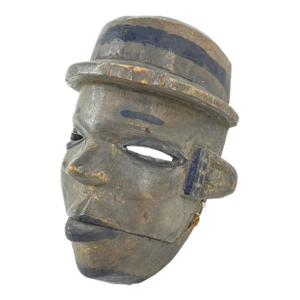 Early 20th Century Ogoni Wood Colonial Mask Movable Jaw Cross River Nigeria MATTER COLLECTION