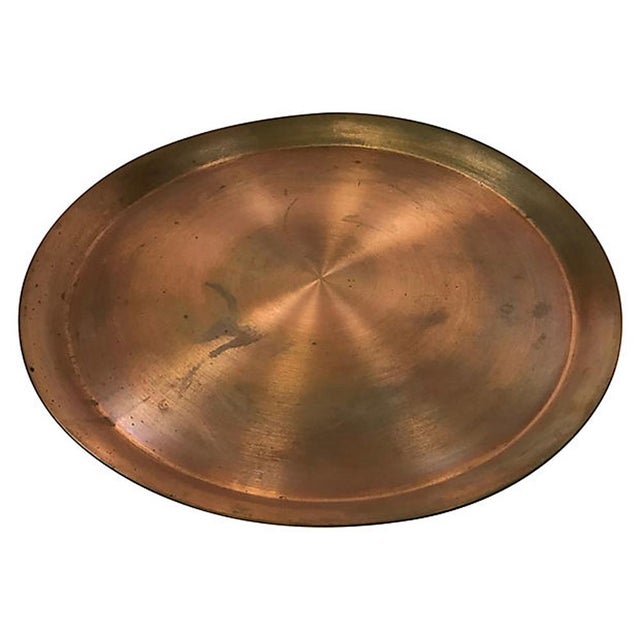 Large Round Copper Tray Chairish