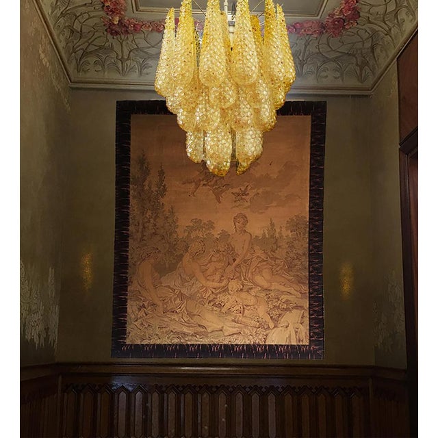 Italian Amber Crystal Chandeliers, Murano, Set of 2 For Sale - Image 12 of 18
