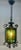 1930s Arts & Crafts Forget and Colored Glass Pendant Lobby Lamp, 1930s For Sale - Image 5 of 11