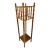 Early 20th Century Faux Bamboo Turned Wood Plant Stand / Pedestal With Gallery Top For Sale