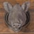 English 1880s Terracotta Hog Head Mounted on New Custom Circular Iron Frame For Sale - Image 11 of 12