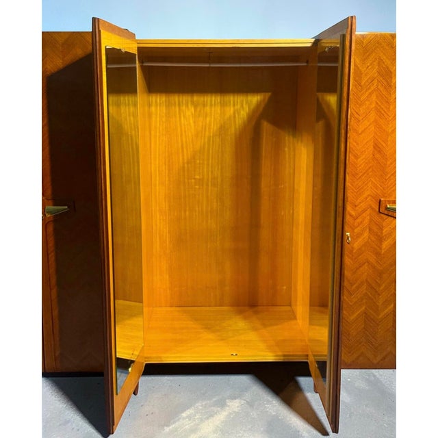1950s Mid-Century Modern Italian Triple Wardrobe from La Permanente Mobili Cantù, 1950s For Sale - Image 5 of 12