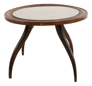 Wood and Glass Table by Gaetano Borsani
