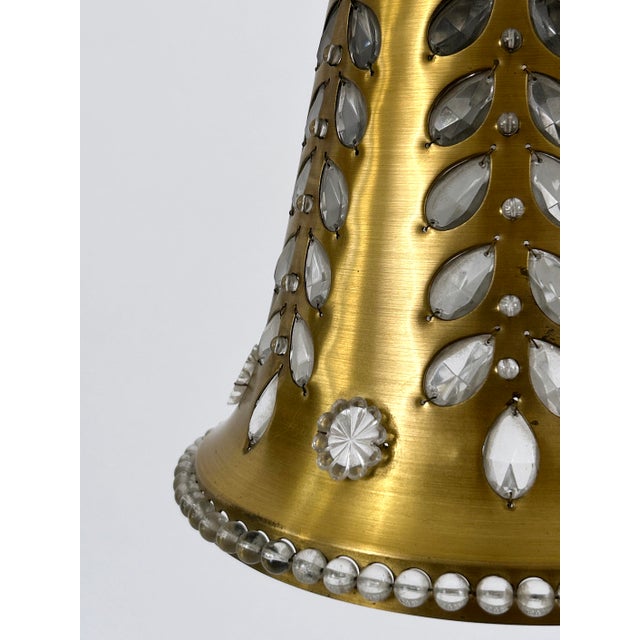 Mid-Century Pendant Lamp in Brass and Crystal by Oswald Haerdtl for Lobmeyr, Austria, 1950s For Sale - Image 11 of 18