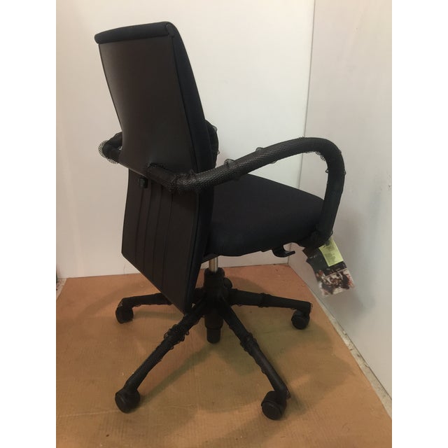 Metal Vitra Ac1 Black Swivel Armchair For Sale - Image 7 of 13