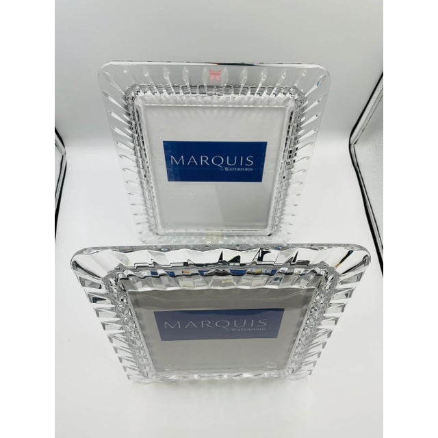 Transparent 1990s Marquis by Waterford Crystal Retired Sheridan Pattern 8 X 10 Photo Frames - Pair For Sale - Image 8 of 13