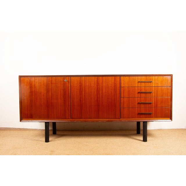 French Style Modernist Sideboard in Rosewood by Tricoire and Vecchione for Meubles TV, 1960s For Sale - Image 6 of 18