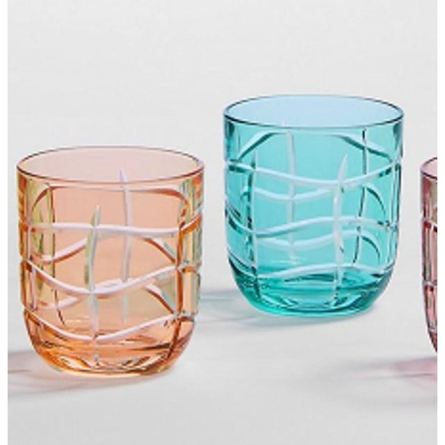 Dior Maison Pastel Harmony Tortoiseshell Small Glasses With Toile Presentation Box, Complete Set of 6 For Sale - Image 11 of 17