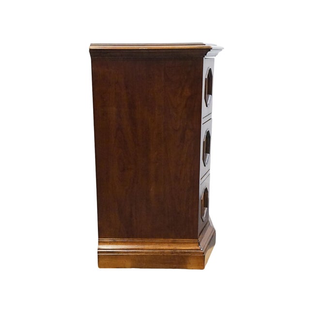 Bernhardt Furniture Solid Cherry Italian Neoclassical Tuscan Style 36" Bachelor's Chest / Nightstand 327-230 For Sale - Image 11 of 14