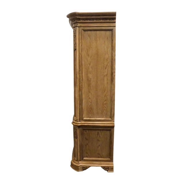 American Drew Maple Old World Mediterranean 53" Media Cabinet Armoire 121-270 / 121-271 For Sale - Image 12 of 16