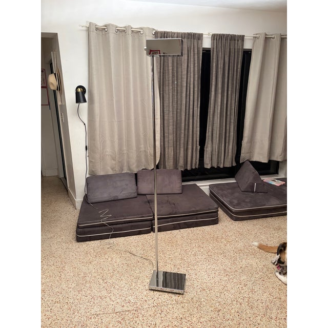 1970s 1970s Chrome Torchere by Casella, Floor Lamp For Sale - Image 5 of 17