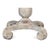 Antiqued Bistro Table in Grey Oak, Turned Pedestal For Sale - Image 9 of 12