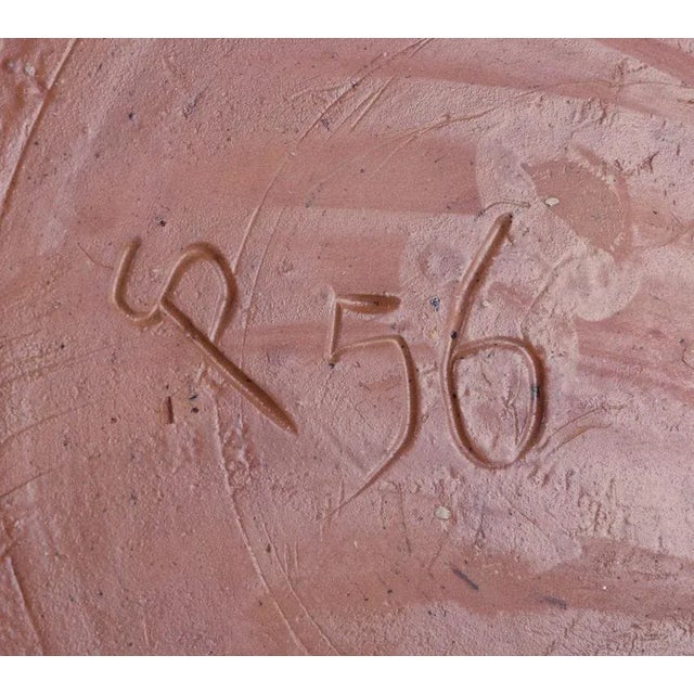 Ceramic Large Ceramic Bowl with a Stylized Creature from Svend P. Jørgensen, Denmark, 1956 For Sale - Image 7 of 8